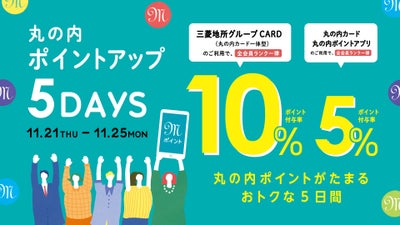 丸の内ポイントがたまるおトクな5日間！『丸の内ポイントアップ5DAYS』