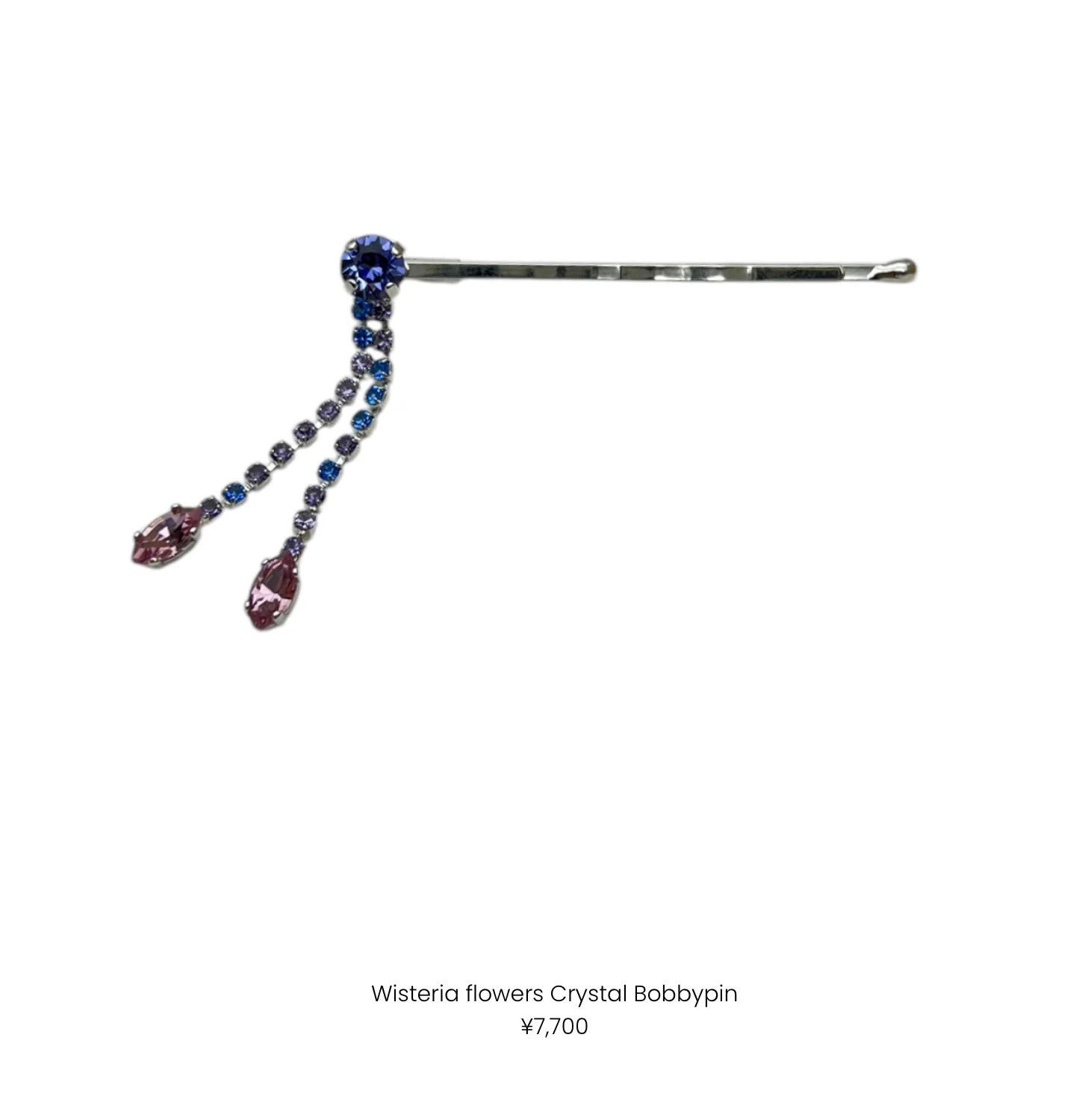 Wisteria flowers Crystal Bobbypin ¥7,700 (税込)