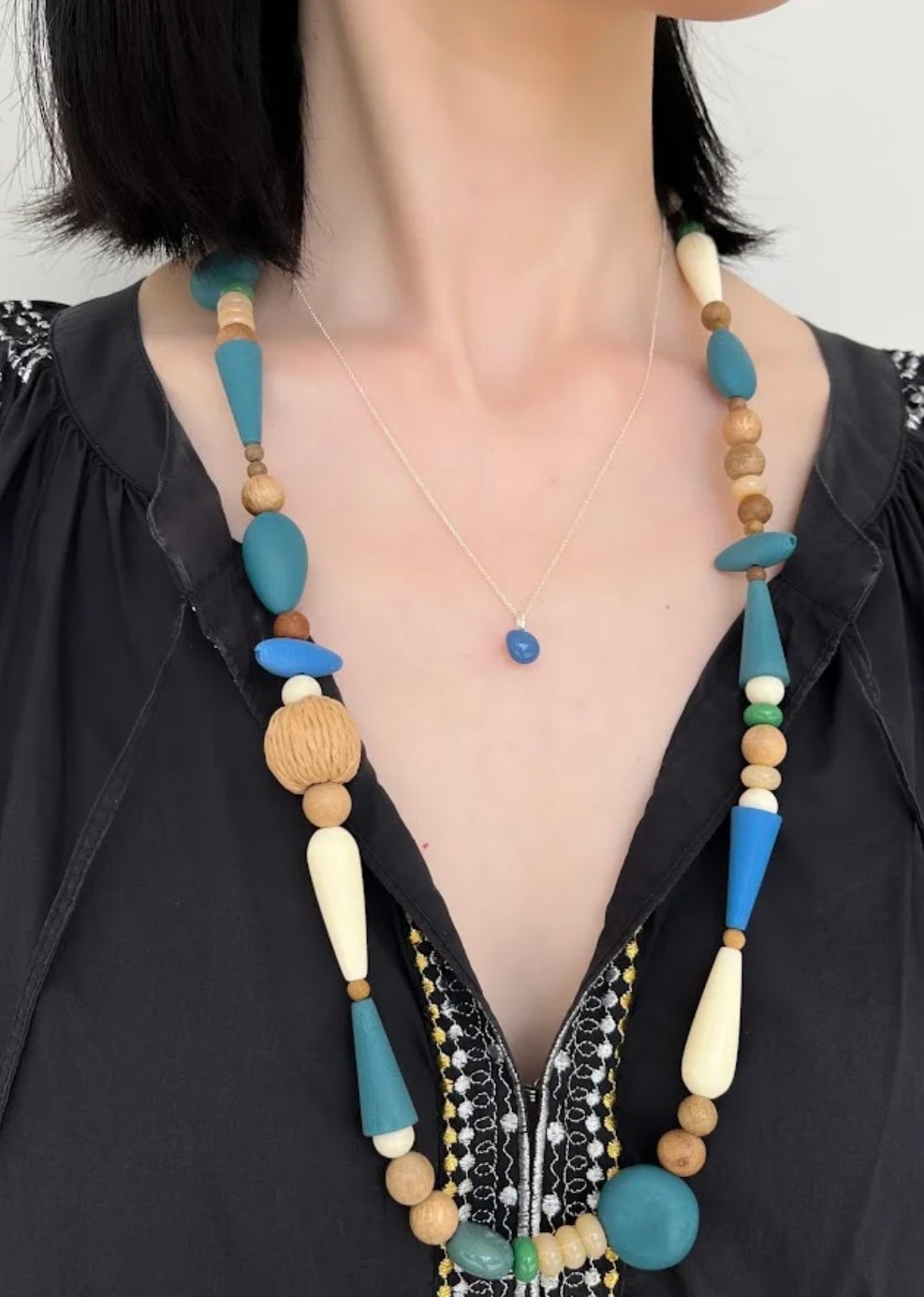 スペイン製ヘレナ・ローナー ロングネックレス 税込55,220円 ワントップネックレス 税込24,750円