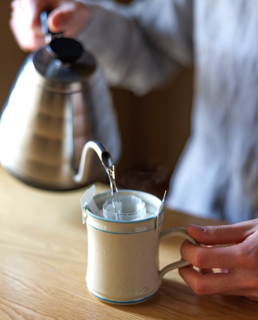 淹れている時、お茶の香りや茶葉の広がる様子が楽しめます