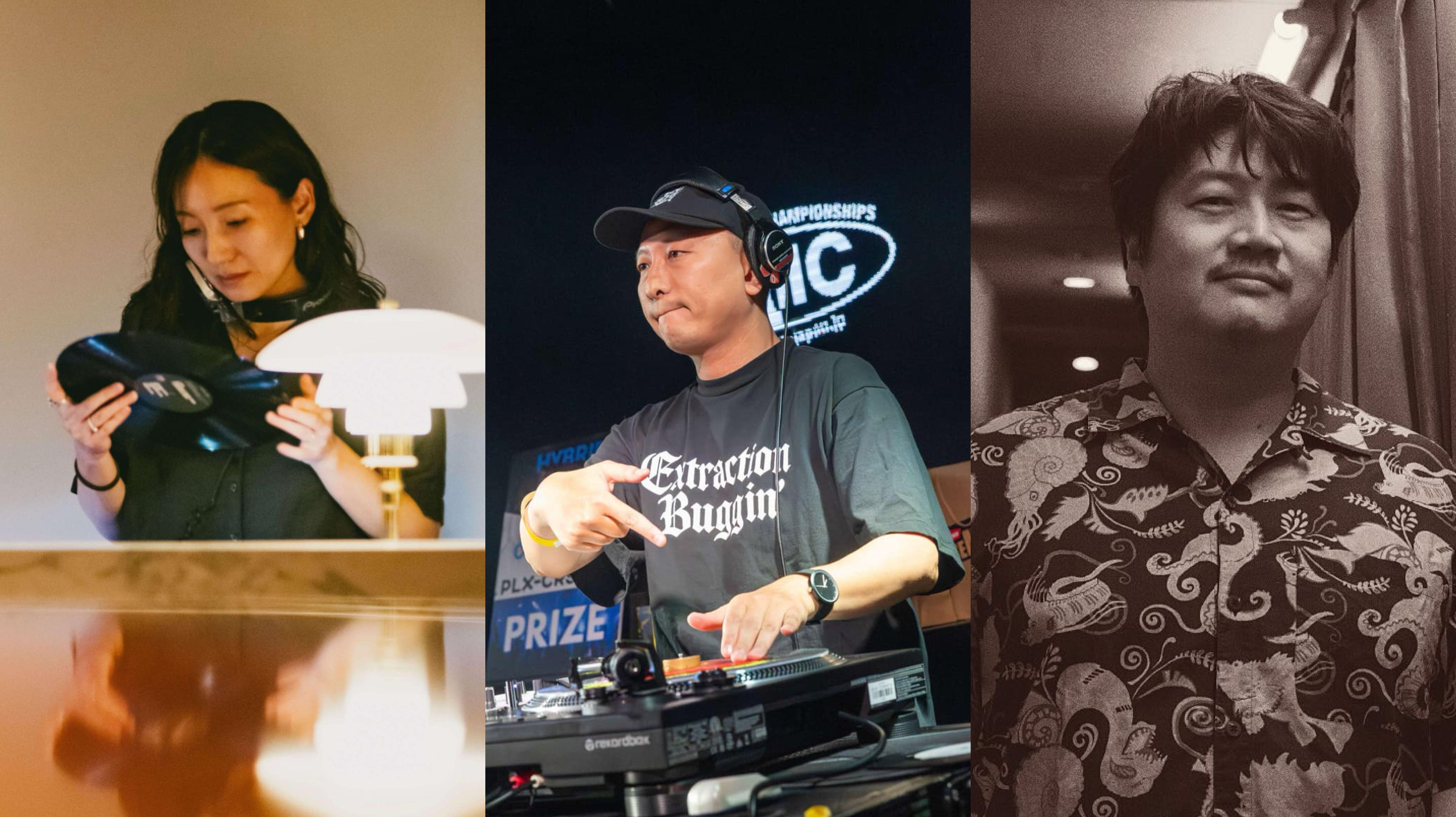 DJs:左から11月5日:HIROMI、11月6日:1an、11月7日:黒田大介