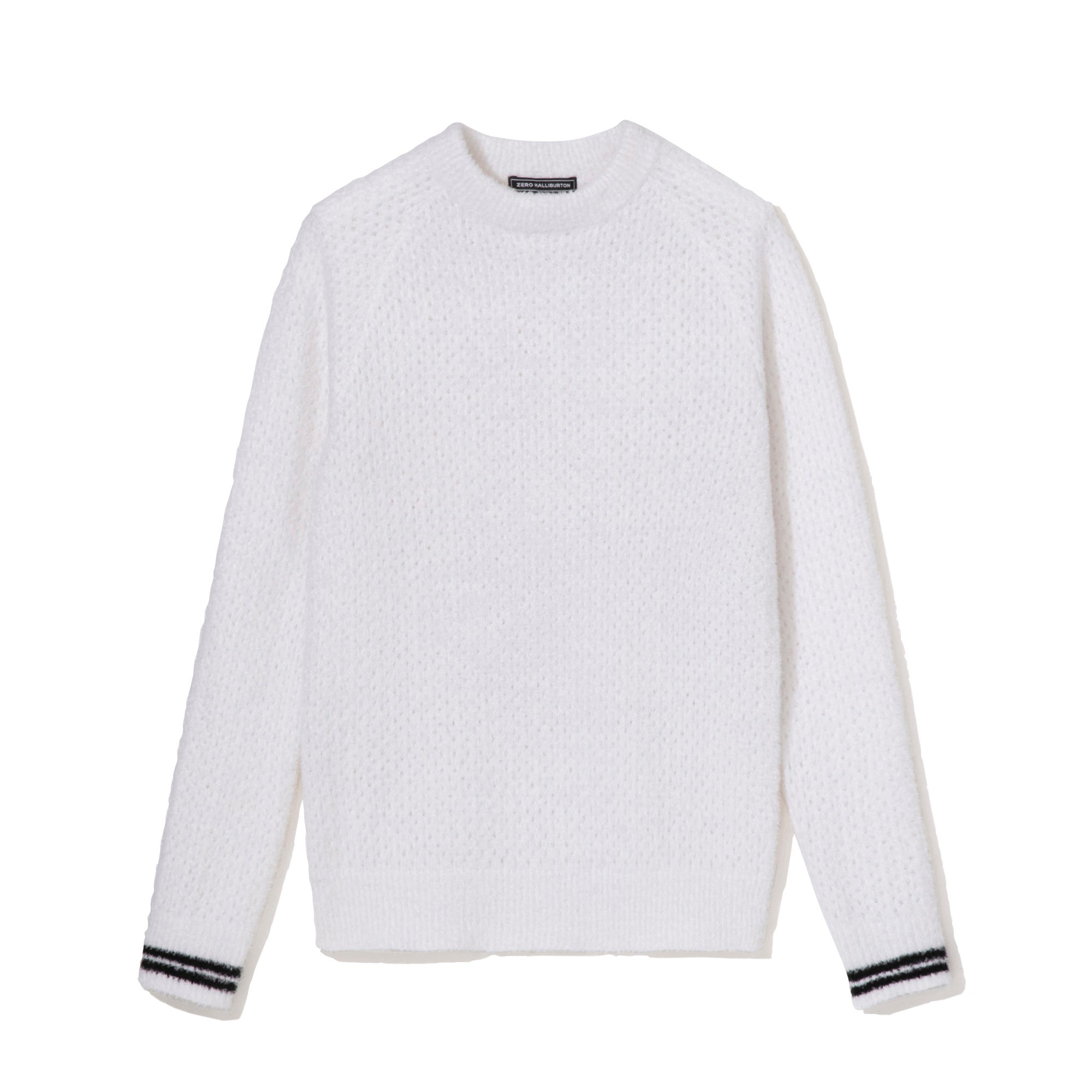 女式 (Octa圆领针织衫85142) 背面的金属logo部分和袖子的双罗纹是搭配的亮点。