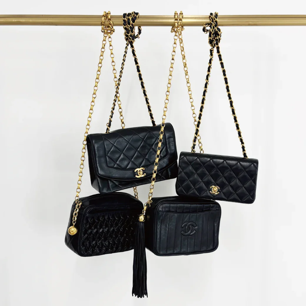 From left to right: Bags ¥350,900 / ¥570,900 / ¥420,200 / ¥605,000, all by CHANEL