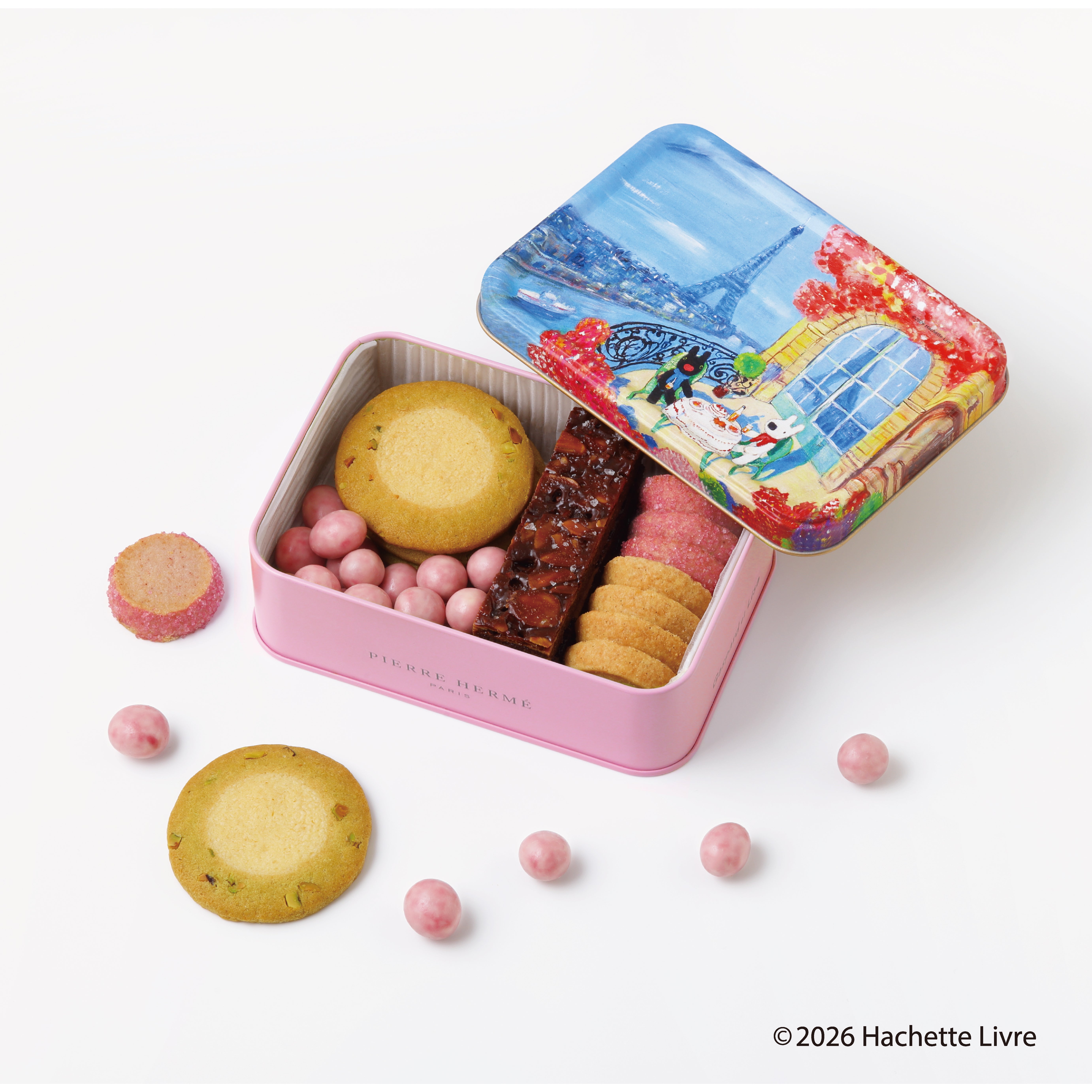(Sablé Aria, Florentine Chocolat 50g each / Pearl Ispahan 45g / Sablé Ispahan, Sablé Infiniment Vanille 25g)